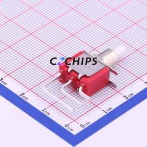 7MS7P1B20M7QES Push Button Switch Through hole Switch Single Pole Double Throw Round Plunger Right Angle Insert White - Product Image 2