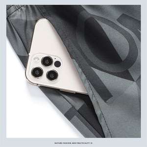 กางเกงกีฬาขาสั้นลำลองเอวสูงของผู้ชายกางเกงไตรมาสใหม่สำหรับชุดชายหาดไซส์ใหญ่ - Product Image 5