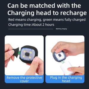 WEST BIKING-Lampe à 4 LED, capuchon de phare de vélo, 200mAh, couvre-tête de vélo rechargeable, avec trou de lunettes - Product Image 4