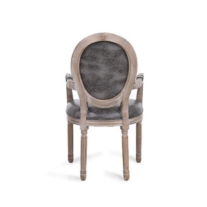 Meubles De Salon Confortable Accent Pieds <span class=keywords><strong>En</strong></span> Bois De Caoutchouc Gris Feuille Tissu <span class=keywords><strong>En</strong></span> <span class=keywords><strong>Cuir</strong></span> Salle À Manger Bras <span class=keywords><strong>Chaise</strong></span> - Product Image 5