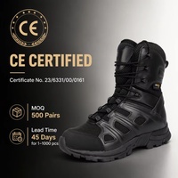 Botte tactique en cuir imperméable et respirante, personnalisable pour l'extérieur, OEM ODM sur mesure, ISO CE