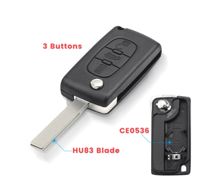 Thay Thế Chìa Khóa Xe <span class=keywords><strong>Shell</strong></span> Hu83 CE0536 <span class=keywords><strong>3</strong></span> Nút Fob Từ Xa Chìa Khóa Xe Vỏ Cho Peugeot E-Chuyên Gia Đối Tác <span class=keywords><strong>Citroen</strong></span> - Product Image 2