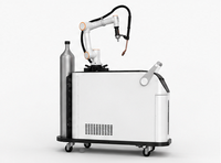 Robot collaboratif de soudage, bras robotique à six axes avec alimentation en fil, commande PLC, moteur, performances de soudage au laser stables