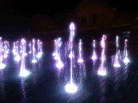 Cuadrado nueva moda colorido música agua baile piso fuente seca para niños jugando