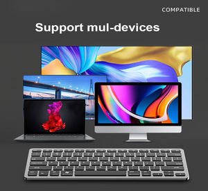 OEM logo Office Multimedia German Bluetooth Wireless Ergonomic SCISSOR US Layout Keyboard for Smartphone <b>Tablet</b> <b>PC</b> - Product Image 5