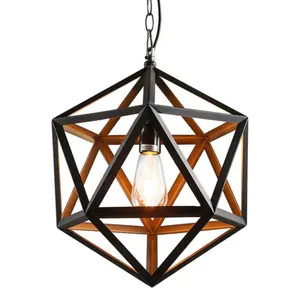 North Europe Ancient Smart Coffee House Industrial Style Iron LED Ceiling Lamp Pendant Lighting Fixture