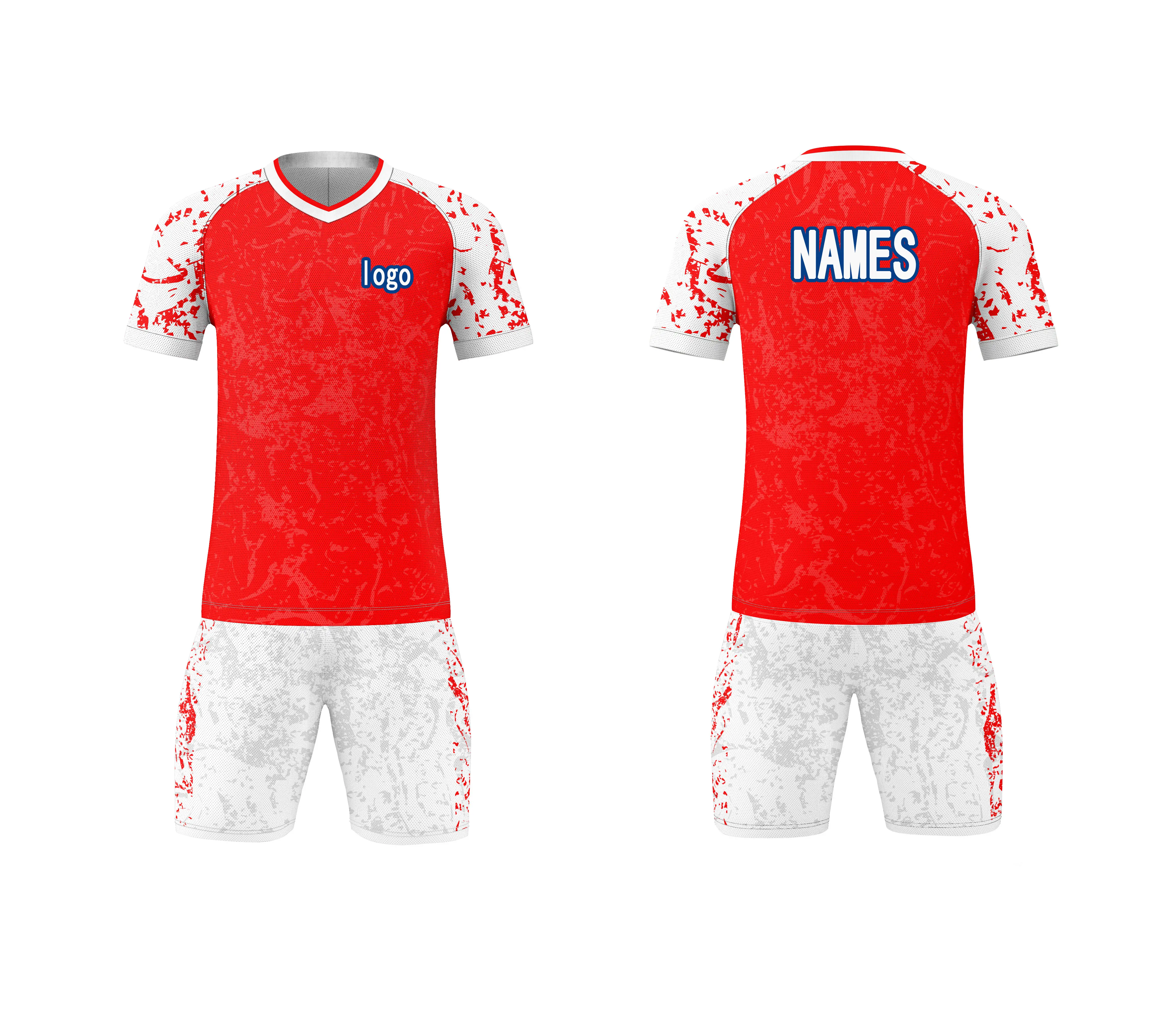 Customised Slim Fit Quick Dry Polyester Retro Football Jerseys Complete Soccer Wear Kits Includes Jersey and Uniforms