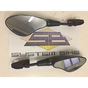 Specchietti retrovisori universali per moto System Bike, finitura nera - Product Image 1