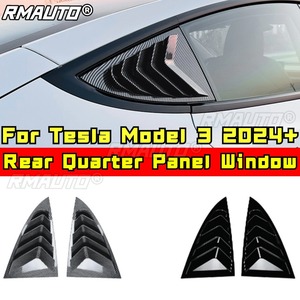 For Tesla <b>Model</b> 3 Body <b>Kit</b> Rear Window Side Vent Shutter Louver Cover Trim for Tesla <b>Model</b> 3 2024+ Car Accessories - Product Image 1