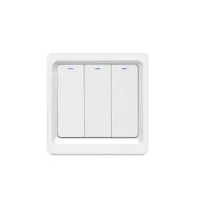 Vente chaude EU Zigbee 3.0 bouton poussoir physique Tuya 3 Gang mur Zigbee interrupteur d'éclairage intelligent personnalisé WIFI blanc 3 ans résidentiel 10A