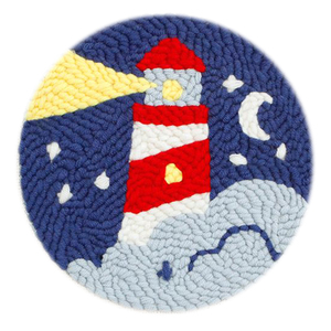 Kit de démarrage pour broderie Punch Needle, kit d'artisanat DIY pour débutants et adultes, kit de broderie Punch Needle Lighthouse, cadeau d'artisanat DIY - Product Image 6