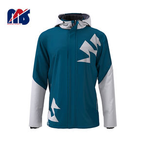 Chaqueta cortavientos personalizada de alta calidad para hombre, ropa de calle a prueba de viento con diseño de sublimación con capucha y cremallera completa - Product Image 1