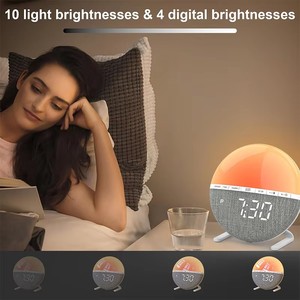 New Hot Sale Wake up Light Smart Sunrise Desk Table Digital Alarm <strong>Clock</strong> 7 Colour Rgb Natural OEM ODM Customized Wholesale - Product Image 4