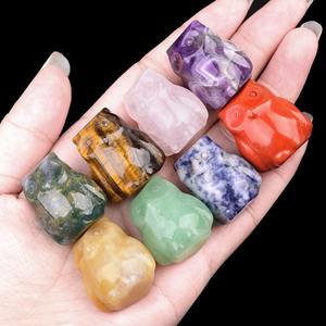 Nouvelle arrivée en gros cristal naturel puissance de guérison <span class=keywords><strong>pierre</strong></span> sculptée obsidienne noire Quartz Rose améthyste <span class=keywords><strong>pierre</strong></span> précieuse hibou pour la décoration - Product Image 3