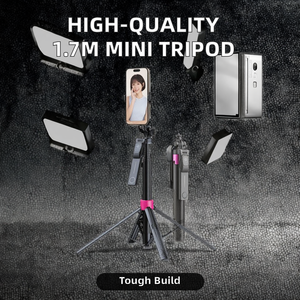 Perche à selfie SS1 de haute qualité, <span class=keywords><strong>trépied</strong></span> miniature stable en alliage d'aluminium de 1,65 m, directement de l'usine pour appareil photo, perche à selfie multifonctionnelle - Product Image 2