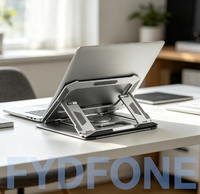 Support de tablette pliable en métal, réglable en hauteur et en angle, support de refroidissement de bureau pour le dessin et les cours en ligne