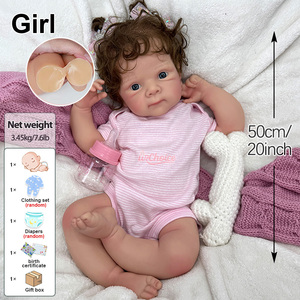 OEM Yeniden Doğmuş Bebekler Yumuşak Silikon Yeniden Doğmuş 50 cm Bettie Kız Bebek Mikro Köklenmiş Saçlı Gerçekçi Duygusal Sağlık İçin Arkadaş Bebek - Product Image 4