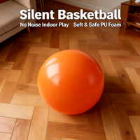 Ballon de basketball silencieux en PU, taille 7, en mousse souple, sûr, anti-choc, pour entraînement intérieur et usage domestique, vente en gros, direct usine