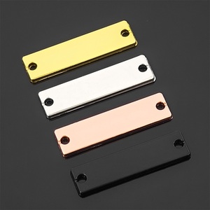 Placas de Identificación Metálicas Rectangulares Lisas, Etiquetas Metálicas con Logotipo Grabado por Láser, Etiqueta Metálica Personalizada para Bolsos, Etiqueta Metálica con Logotipo para Hijab, Abaya, Bufanda, Zapatos - Product Image 1