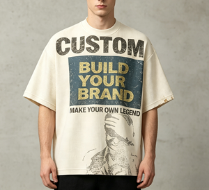 <span class=keywords><strong>T</strong></span>-shirt in cotone Supima organico personalizzata, taglio cropped boxy, lavaggio acido vintage, grammatura pesante 220 240 320 Gsm 400gsm, stampa serigrafica, MOQ basso - Product Image 2