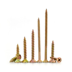 Tornillos <span class=keywords><strong>de</strong></span> <span class=keywords><strong>madera</strong></span> autorroscantes <span class=keywords><strong>de</strong></span> acero al carbono <span class=keywords><strong>de</strong></span> zinc extralargos métricos producidos en fábrica, cabeza avellanada cruzada, vástago en espiral, <span class=keywords><strong>cola</strong></span> puntiaguda - Product Image 1