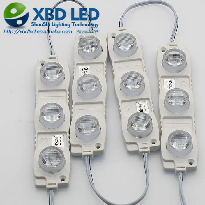 Módulo de borda led externo de alumínio, luz branca, com lente dc24v smd 3030 led módulo para caixa de luz