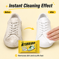 Lingettes humides OEM pour chaussures, élimination efficace des taches, nettoyage en profondeur et restauration de la brillance, pour cuir/baskets, marque personnalisée