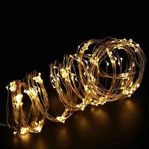 Guirnalda <span class=keywords><strong>de</strong></span> <span class=keywords><strong>Luces</strong></span> LED Impermeables <span class=keywords><strong>con</strong></span> 3 Pilas AA, 5m 50 LED, Decoración para Navidad, Fiestas, Hogar y Habitaciones, <span class=keywords><strong>con</strong></span> Clasificación IP44 - Product Image 3