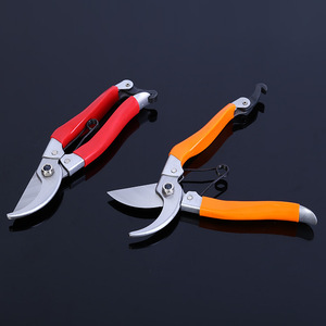 Fruit Picker Pruning Shears 7 Inch Stainless Steel Bypass Pruner For Garden Landscaping Orange Red Handle - Product Image 2