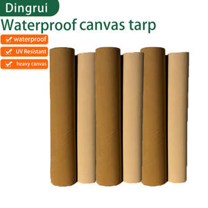 Telo in tela cerata pesante da 13 once, 3x3,6 m, con occhielli antiruggine per tenda a baldacchino, tetto, campeggio, tenda per legname - Product Image 6