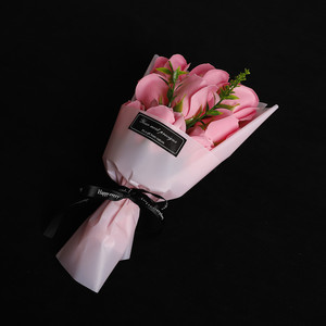 Boîte-cadeau <span class=keywords><strong>de</strong></span> sortie d'usine avec 9 bouquets <span class=keywords><strong>de</strong></span> savon gras <span class=keywords><strong>rose</strong></span> Thanksgiving créatif et boule <span class=keywords><strong>de</strong></span> Noël et ornements d'arbre - Product Image 4