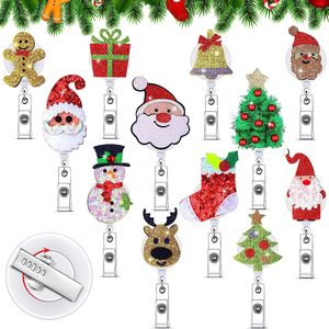 Cross-border Christmas gift alligator <b>clips</b>, badges, scrolls, retractable <b>buckles</b>, Christmas stockings, Christmas tree badges - Product Image 1