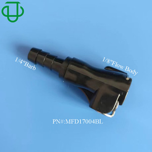 Mfd17004bl Quick Coupling 1/4 Barb 1/8 Flow Body Black POM <b>Plug</b> In Connector For <b>Rubber</b> Hose - Product Image 1