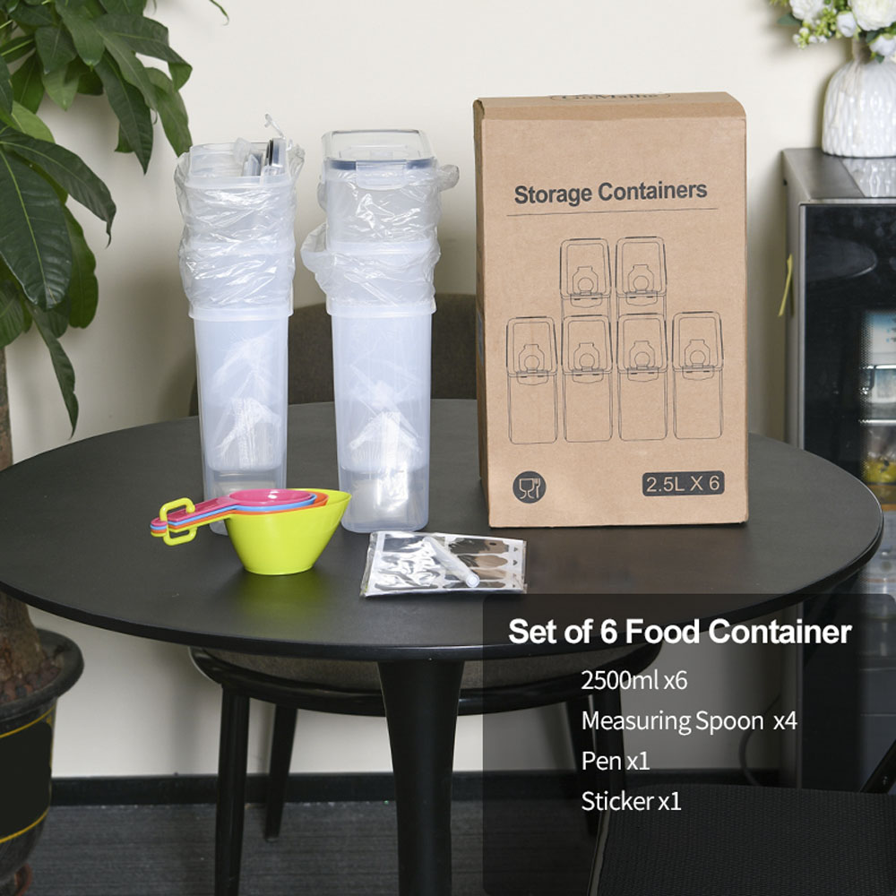 Ensemble de 6 pièces de 2,5 L
