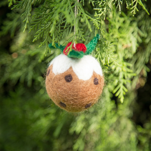 Meilleures ventes : Décoration de Noël suspendue en feutre fait main de l'Himalaya, 4 pouces, motifs fraise, pingouin, lion, pour intérieur, certifiée ISO - Product Image 1