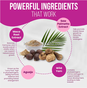 Capsules d'agrandissement du sein à base de plantes-Maca & Saw Palmetto Blend, amélioration naturelle du buste pour les femmes - Product Image 3