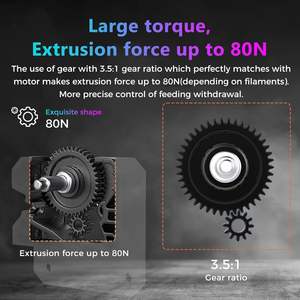 Extrusor Creality Sprite Pro, Totalmente Metálico, Accionamiento Directo, 80N Torque, 300°C, Accesorio para Impresora 3D - Product Image 4