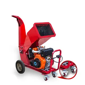 Cippatrice Rami di Albero Trituratore Motore Diesel Legno 15hp Motore Diesel o Motore Elettrico 15 Hp Motore Diesel Avviamento Elettrico 420mm