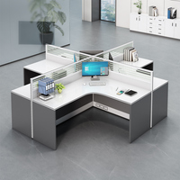 Bureau d'ordinateur modulaire moderne en panneaux de bois, table d'étude, poste de travail, ordinateur portable, pliable, petit espace, maison