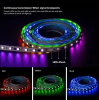 5m DC12V WS2818 LED Digital Pixel Strip 96leds/m;32pixels/m Lebar PCB 12mm 5050 SMD RGB Warna Penuh IP65 Tahan Air Untuk Penggunaan Dalam Ruangan ABS