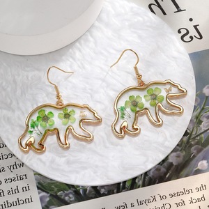 Multi Styles Hollow Shape Resin Drop <b>Earrings</b> Natural Preserved Pressed Dry Flower Floral Dangle <b>Hook</b> <b>Earrings</b> For Women - Product Image 2