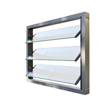 Fenêtre à persiennes verticales en alliage d'aluminium et verre RG Modern pour l'extérieur des hôtels