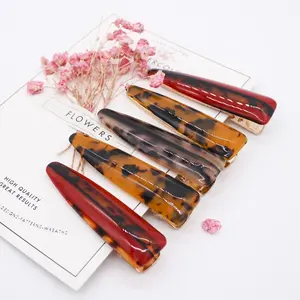 CANYUAN High quality fashion acrylic alligator hair clips metal resin hair clips for women