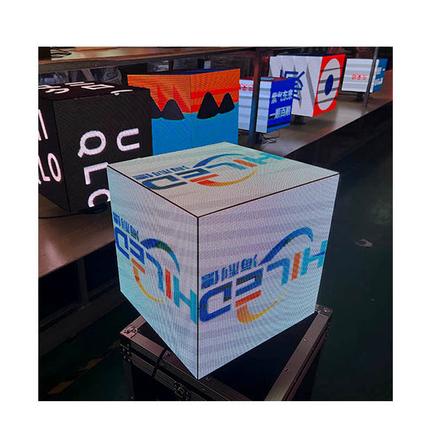HiLED P2.5 Front Service Indoor Fixed Square Pillar Cube Full-color Video Wall Mounted Aluminium LED Screen Shopping Mall
