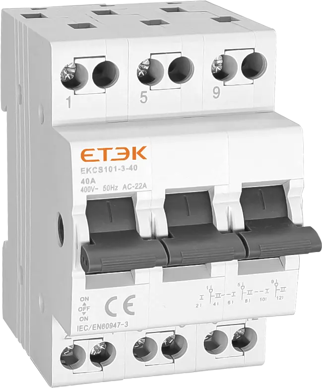 ETEK EKCS101 migliore vendita 40A 4P 415V commutatore