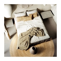 Hand Woven Round Hemp Jute Carpet Rug Round Jute Rug Floor Mats for Home Hotel Resort Decoration