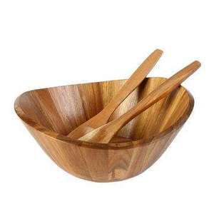 Bol à riz et à salade moderne en bois de manguier imprimé émaillé, écologique, biodégradable, fait à la main, lavable au lave-vaisselle, non toxique - Product Image 5