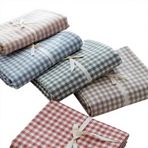 Drap-housse en polyester de style japonais, protection de matelas à couverture intégrale à 360 degrés, disponible en motif écossais ou rayé pour matelas <span class=keywords><strong>Simmons</strong></span> - Product Image 1