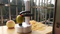 Hot Sell Elektrische Spiraal Appelschiller Multi-Functionele Peeling Cutter Fruit Aardappel Batterij Aangedreven Automatische Dunschiller Machine