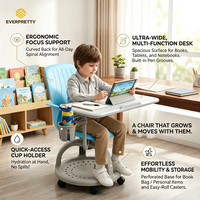 Chaise ergonomique mobile en plastique pour salle de classe et salle de formation, avec plateau, tablette d'écriture et porte-gobelet, OEM ODM
